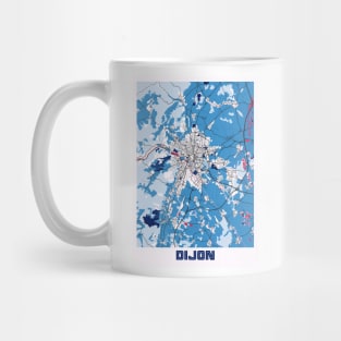 Dijon - France MilkTea City Map Mug